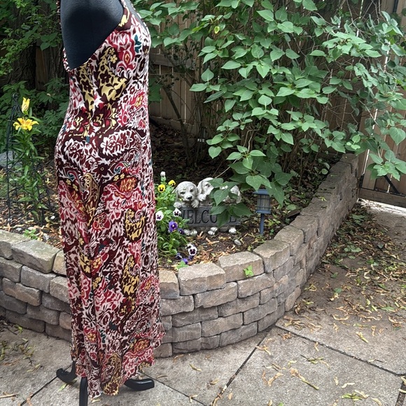 Zara Basic Metalic Paisly Multicolor Maxi Dress. Size XS - Picture 7 of 10